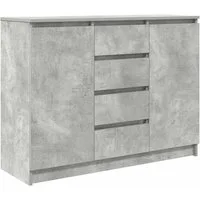 vidaXL Sideboard Sideboard mit Schubladen Betongrau 100,5x35x76 cm Holzwerkstoff (1 St)