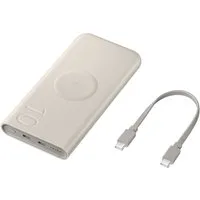 Samsung Induktive Powerbank 10.000 mAh 25 Watt Powerbank Samsung Induktive Powerbank 10.000 mAh 25 Watt, beige 10000 mAh (7,4 V), induktives Laden, PD, Super Fast Charging