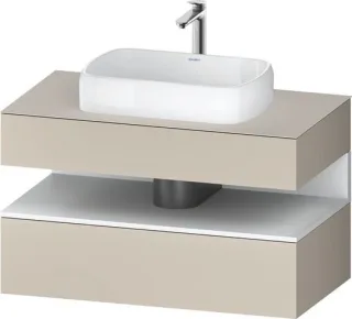 Duravit Qatego Konsolenwaschtischunterbau wandhängend Taupe Supermatt 1000x550x600 mm - QA4731018830 QA4731018830010