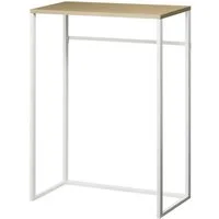 Yamazaki Konsolentisch Tower Beistelltisch 60cm breit platzsparend schmal, Beistelltisch schmal, Flurtisch, 60x80x18cm, Ablage aus Holz