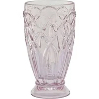Chic Antique Gläser-Set Chic Antique - Wasserglas Trinkglas Glas 350ml Rosa mit Muster, Glas