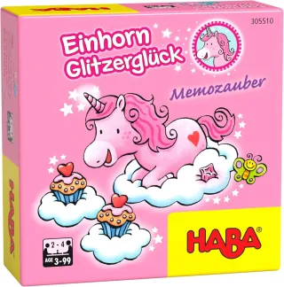Haba 305510 - Einhorn Glitzerglück: Memozauber