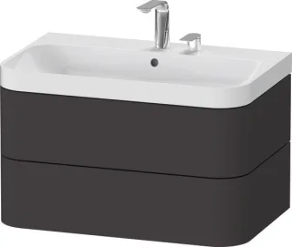 Duravit Happy D.2 Plus c-shaped Set wandhängend Graphit Supermatt 775x490x480 mm - HP4347E8080 HP4347E8080