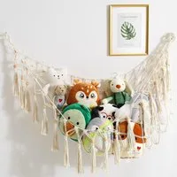 TUWENA Spielzeugtruhe Aufbewahrung Netz Hängend Spielzeug Organizer Stofftier Hängematte, für Kuscheltiere Teddy Eckspielzeug Schlafzimmer Kinderzimmer