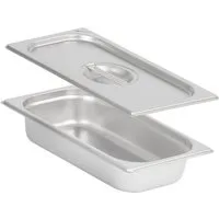 Mahlzeit Thermobehälter GN Behälter 1/3 mit Deckel, Höhe 65 mm, Edelstahl Wärmebehälter, Edelstahl, (Set, 2-tlg., 1x 1/3 GN Behälter mit Deckel(65 mm), für Chafing Dishes
