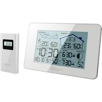 Miraval LCD Funk-Wetterstation mit Außensenor Funkwetterstation (Temperaturanzeige Datumsanzeige Alarm Displaybeleuchtung Hygrometer)