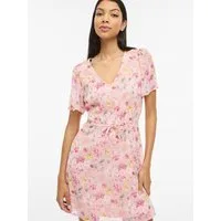 Vila Minikleid VIFALIA V-NECK S/S SHORT DRESS- NOOS Sommerkleid