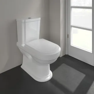 Villeroy und Boch HOMMAGE Stand-Tiefspül-WC 666210R1 37x72,5cm, Abgang waagerecht, für Kombination, weiß C-plus