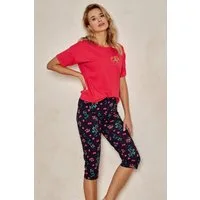 Mademoiselle Sommeil Capri-Pyjama Schlafanzug (2 tlg., 1 Stück) mit Himbeeren-Druck