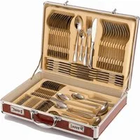Zilner Besteck-Set 72-teiliges Besteckset im Koffer – Satiniert & Zeitlos Elegant (72-tlg), 12 Personen, Edelstahl