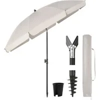 Sekey Sonnenschirm Ø160 cm Sonnenschirm UV50+ Balkonschirm mit Tragetasche und Bodenhülse, LxB: 160,00x160,00 cm, Neigungswinkel und Höhe verstellbar,für Balkon, Garten, Terrasse