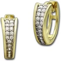 GoldDream Paar Creolen GoldDream Damen Ohrringe Elegance 8K (Creole), Damen Creolen Echtgold, 333er Gelbgold, gold, weiß, Elegance