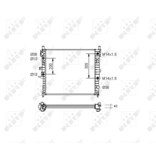 NRF Motork?hler gel?tet Mercedes M-Klasse W163 55336