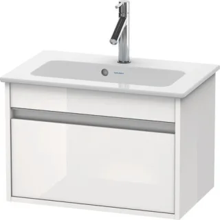 Duravit Ketho Waschtischunterbau wandhängend Weiß Hochglanz 600x385x410 mm - KT642202222 KT642202222