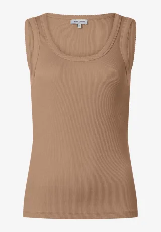 MORE & MORE - Figurbetontes Tank Top mit feinem Spitzen-Detail braun - Gr. - 40