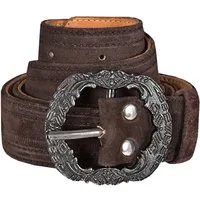 German Wear Ledergürtel GW1902-Gürtel Trachtengürtel aus Echtleder für Lederhosen mit Schnalle