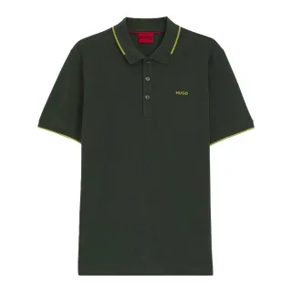 Hugo - Poloshirt für Herren, Baumwolle Piqué, kurzärmlig (Grün)