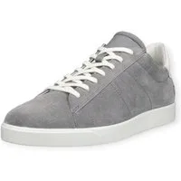 Ecco Street Lite (Premium-Leder und Wildleder) steelgrau/weiss Herren Sneaker