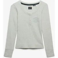 Superdry Langarmshirt ATHLETIC BUTTON DOWN LS TOP Baumwolle, skinny fit