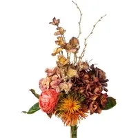 Kunstblumenstrauß Blumen-Mix-Bouquet, Creativ green, Höhe 58 cm, in Trockenblumen-Optik