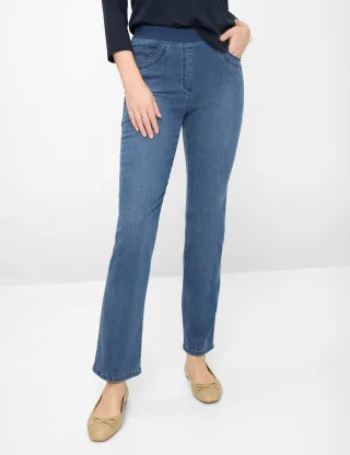Raphaela by Brax Damen Schlupfhose Style PAMINA FUN STONED SLIGHTLY USED, denim blau, Gr. 40