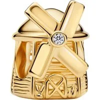 Pandora Charm-Einhänger 764631C01, Vergoldet, Windmühle, Zirkonia