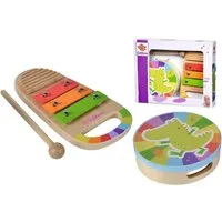 SIMBA Spielzeug-Musikinstrument Eichhorn 100003490 - EH Musik Set Trommel und Xylo