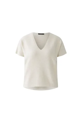 Oui - Pullover reine Baumwolle offwhite - Gr. - 34