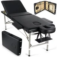 oyajia Massageliege Klappbar Massageliege Aluminium-Massagebett 2 Zonen Massagebank 230kg, Tragbare Massageliege inklusive Kopfstütze, Armlehnen und Handtasche