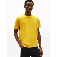 Tommy Hilfiger T-Shirt ESSENTIAL REGULAR FIT SOLID mit Stickerei unifarben, casual, Baumwolle, Rundhals
