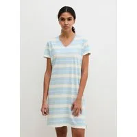 Marc O'Polo Nachthemd Mix N Match Cotton mit kurzem Arm und V-Ausschnitt, gestreift