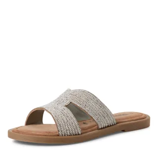 Tamaris - Da.-Pantolette silver glam - Gr. - 36