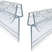 WITEN&NOCK Duschdichtung 2er Set Duschdichtungen mit extra verlängerter Lippe Ersatzdichtung, L: 50 cm, L: 50 - 200 cm, (2-St), zum einfachen Kürzen abreißbar (15 mm/ 19 mm)