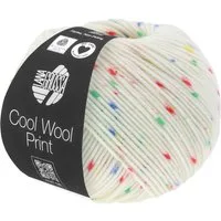 LANA GROSSA COOL WOOL PRINT Häkelwolle, 160 m (pflegeleichtes Strickgarn aus extrafeiner Merinowolle), 50 g