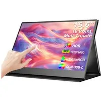 UPERFECT Touchscreen-Monitor, Tragbarer Monitor, Gaming Monitor Portabler Monitor (39,62 cm/15.6 ", 1920x1080 px, FHD, 16 ms Reaktionszeit, 60 Hz, IPS)
