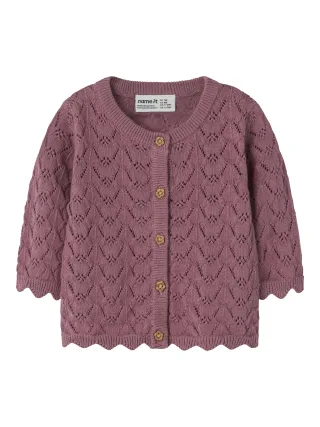 NAME IT - NBFHARRIET LS KNIT CARD Mesa Rose - Gr. - 68