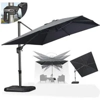PURPLE LEAF Sonnenschirm Außenbereich Rechteckiger großer Seitlich Neigender Ampelschirm, LxB: 300,00x200,00 cm, 360°Rotation, Sonnenschutz UV50+, für Garten, Terrasse, Pool