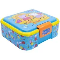 Peppa Pig Lunchbox Lunchbox Kinder Brotdose mit 3 Fächern Pausenbox, Polyethylen, (Packung)