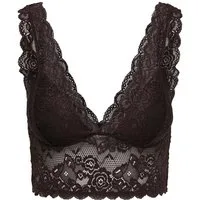 ONLY Spitzentop ONLCHLOE – Spitzen-Bra mit gepolsterten Cups und Stretch regular fit, feminin, Spitze, Kunstfaser, V-Ausschnitt