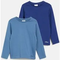 s.Oliver Langarmshirt T-Shirt 2er-Pack unisex Longsleeves aus Baumwolle