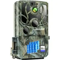 TWUFY Wildkamera Wildkamera mit Handyübertragung APP 4K 48MP HD WLAN Bluetooth (Wild & Jagd, Außenbereich Sicherheit, Überwachung, Außenbereich, Innenbereich, mit 8 AA-Batterien & 32GB Speicherkarte, 1-tlg., Wildkamera mit Bewegungsmelder Nachtsicht 