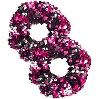 axy Haargummi Pailletten Haargummis Set Mädchen Damen Meerjungfrau, Doppelpack, 2-Teiliges Haargummis Set, elastisch glitzernd Zopfgummi Haarteil Haarband Zopfhalter