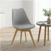 Homestyle4u Küchenstuhl Esszimmerstuhl Esstisch Küche Esszimmer Weiß Grau Schwarz (1 St), Skandinavisch, stabil