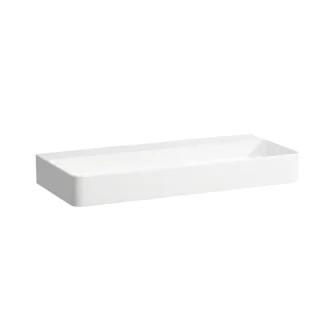 LAUFEN Aufsatz-Waschtisch Val 420x950x155, ohne Hahnloch, ohne Überlauf, geschliffen weiss matt H8162877571121