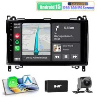 A-Sure Android 15 8-Core Für Mercedes-Benz A/B Klasse W169 W639 W245 GPS Navi Autoradio (RDS, Digitalradio (DAB), FM, AM, 1280*800 IPS Screen/8-Core CPU)