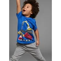 KIDSWORLD T-Shirt mit coolen BAUMASCHINEN Print Kurzarm, Basic-Passform, bedruckt, Rundhalsausschnitt