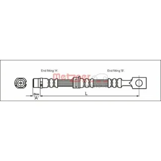 Metzger Bremsschlauch vorne Opel Astra H