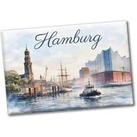 speecheese Magnet Hamburg Skyline Souvenir Magnet Souvenir Elbphilharmonie Ansicht