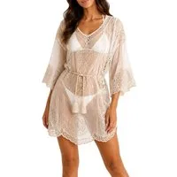 Mississhop Schlupfbluse Damen Bluse Tunika Stickerei Boho Look S/M