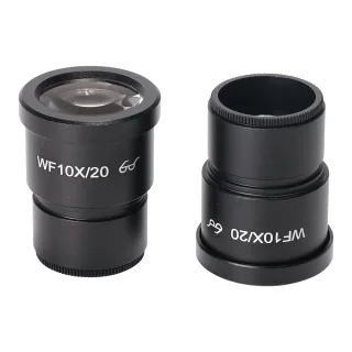 2Pcs HAYEAR Microscope Lens 10X Magnification 20/22mm Field View Laboratory Stereo Microscope Lens 30mm Interface High E